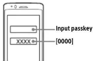 SONY MEXM100BT - If passkey* input is required on the BLUETOOTH device, input [0000]. - 1