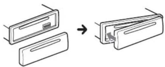 SONY MEXM100BT - Attaching the front panel - 1