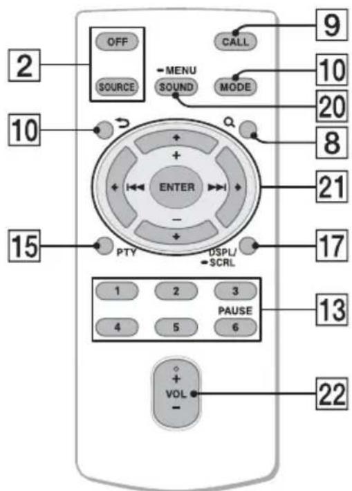SONY MEXM100BT - RM-X231 Remote commander - 1