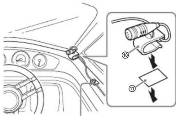 SONY MEXM100BT - Installing the microphone - 1