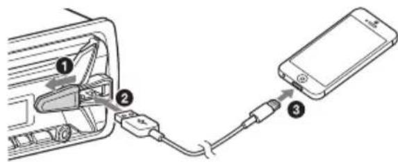 SONY MEXM100BT - Connecting a USB Device - 1