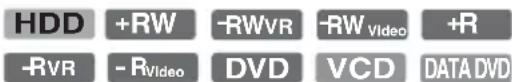 HDD +RW -RWVR -RW Video +R -RVR - RVideo DVD VCD DATA DVD