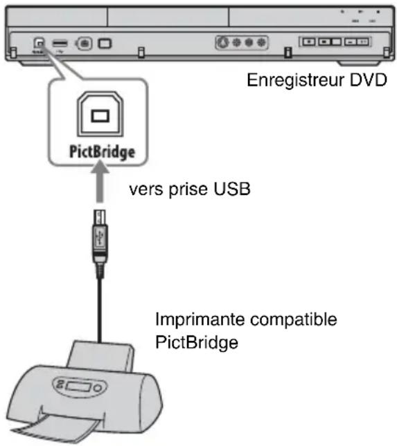 Enregistreur DVD PictBridge vers prise USB Imprimante compatible PictBridge