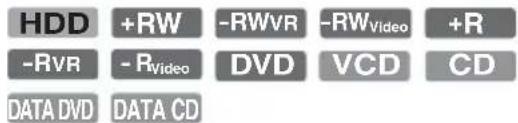 HDD +RW -RWVR -RWVideo +R -RVR - RVideo DVD VCD CD DATA DVD DATA CD