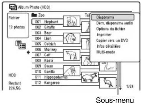 SONY RDRAT100 - Utilisation de la liste « Album Photo » - 4