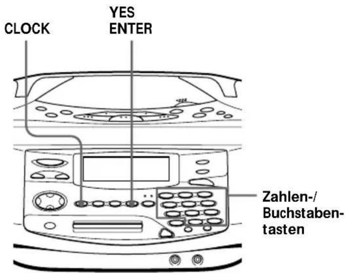 SONY ZSM35 - Einstellen der Uhr - 1