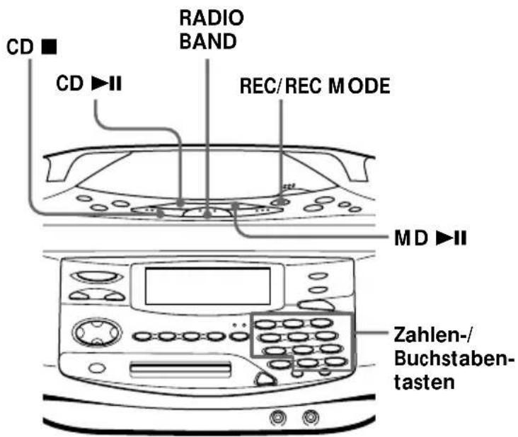 SONY ZSM35 - Aufnehmen vom Radio oder einer CD - 1