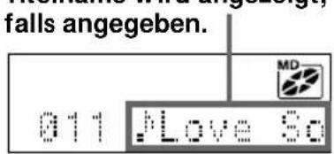 SONY ZSM35 - Wiedergeben einer MD - 5