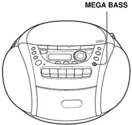SONY CFDE95L - Selection du champsonore (MEGA BASS) - 1