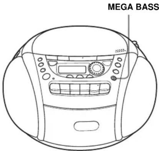 SONY CFDE95L - Auswahlen der Klangbetonung (MEGA BASS) - 1