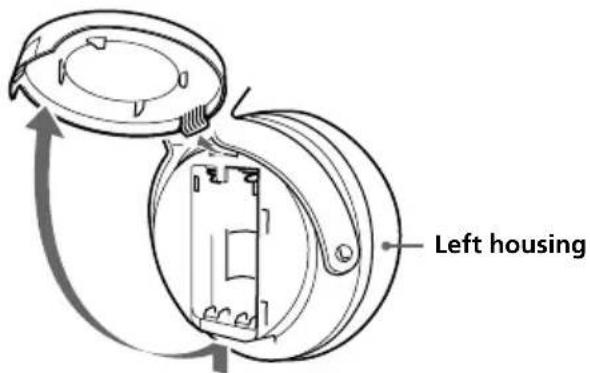 SONY MDRDS6000 - Inserting the supplied rechargeable nickel-metal hydride battery - 1
