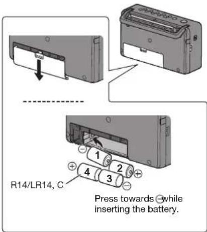 PANASONIC RFD10EB - Using the batteries (not supplied) - 1