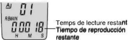 PANASONIC RRQR160E - Paraunar el tiempo de reproduccion restante - 2