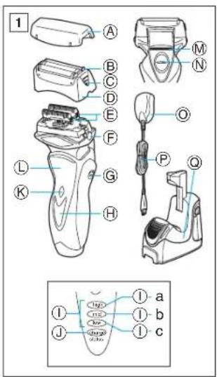 PANASONIC ES8078 - Wet/Dry Rechargeable Shaver Operating Instructions - 2