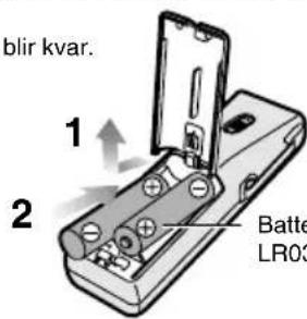 PANASONIC RRUS360E - Hur man satter i batterier - 1
