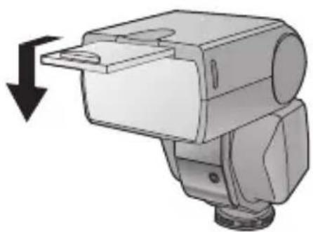 PANASONIC Lumix DMWFL360E - Ziehen Sie das Wide Panel heraus und drücken Sie es nach unten. - 1