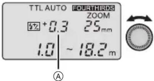 PANASONIC Lumix DMWFL360E - Turn the select dial and set the flash intensity adjustment value. - 1