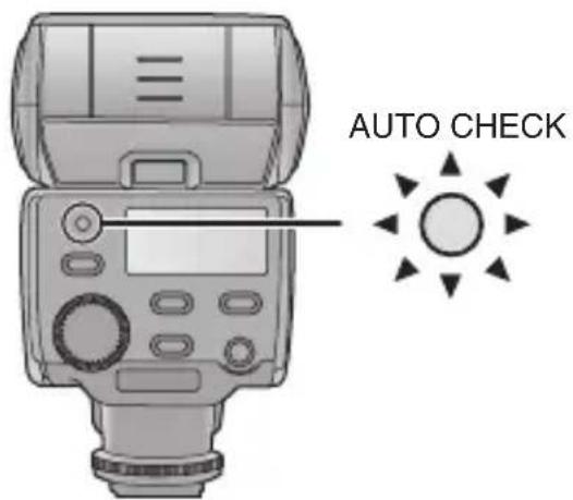 PANASONIC Lumix DMWFL360E - Vérifiez que le voyant [AUTO CHECK] est en train de clignoter. - 1
