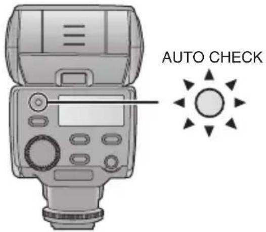 PANASONIC Lumix DMWFL360E - Check that the [AUTO CHECK] lamp is flashing. - 1