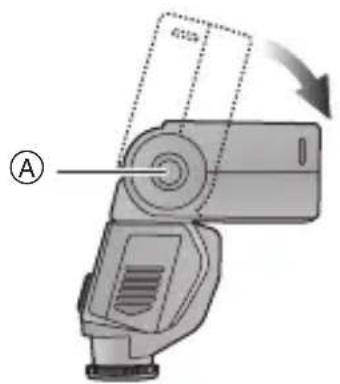PANASONIC Lumix DMWFL360E - Assurez-vous que la tête du flash est en position avant et horizontale. - 1