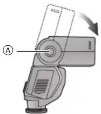 PANASONIC Lumix DMWFL360E - Fije la cabeza del flash en la posición frontal horizontal. - 1