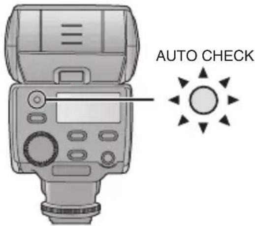 PANASONIC Lumix DMWFL360E - Check that the [AUTO CHECK] lamp is flashing. - 1