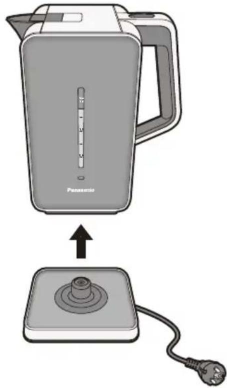 PANASONIC NCDK1BXC - Retirez la bouilloire de la base de puissance et versez l'eau. - 1