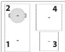 WHIRLPOOL WL B3360 NE - TAILLE DE LA POÉLE/DU FOND DE CASSEROLE ADAPTÉE AUX DIFFÉRÊNTES ZONES DE CUISSON - 1
