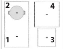 WHIRLPOOL WL B3360 NE - SUITABLE SIZE OF PAN/POT BASE FOR THE DIFFERENT COOKING ZONES - 1