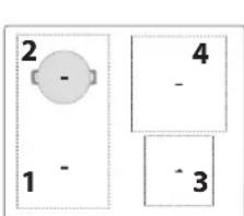 WHIRLPOOL WF S2765 NEIXL - DIMENSIONI ADEGUATE DELLA BASE DELLA PADELLA/PENTOLA PER LE DIVERSE ZONE DI COTTURA - 1