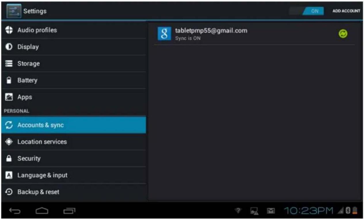 PRESTIGIO MultiPad 7.0 Prime - Comptes et synchronisation - 3