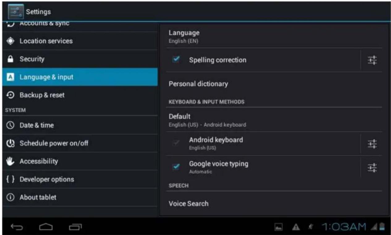 PRESTIGIO MultiPad 7.0 Prime - Réglage de langue d'entrée - 2