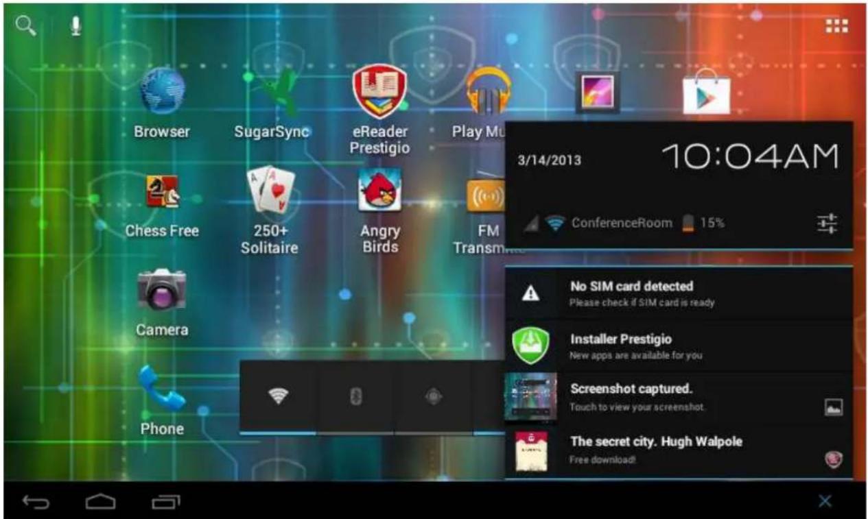 PRESTIGIO MultiPad 7.0 Prime - Ouvrir le panneau de nocaons - 1