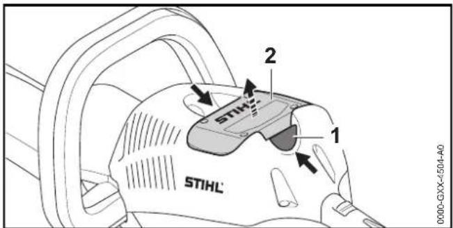 STIHL HSA 86 - Ta ut batteriet - 1