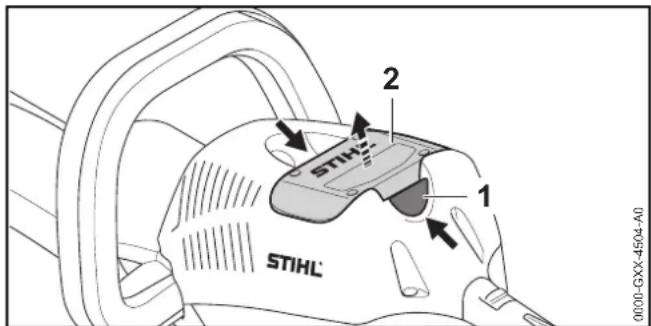 STIHL HSA 86 - Extraction de la batterie - 1