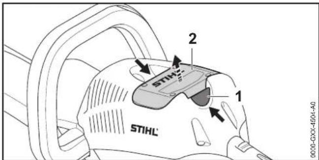 STIHL HSA 86 - Akku herausnehmen - 1