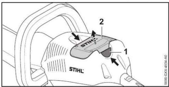 STIHL HSA 86 - Remoção da bateria - 1