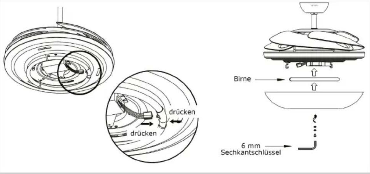 drücken drücken 6 mm Sechkantschlüssel Birne