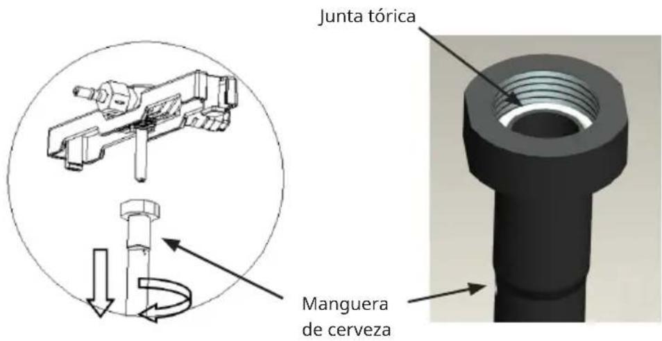 Klarstein Beerkules - Sustitución de la junta tórica de la manguera de cerveza - 1