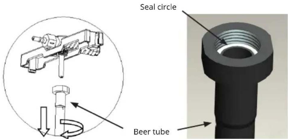 Klarstein Beerkules - Replace the seal circle of beer tube - 1