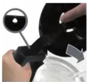 Klarstein 10032866 - Retirer et remetre en place le couvercle de la carafe en verre - 2