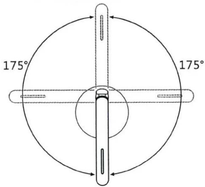 Trio Lighting Brentano 526410102 - Leuchtenkont linksrechts Rotationswinkel Lamppost left-right rotate angle - 1