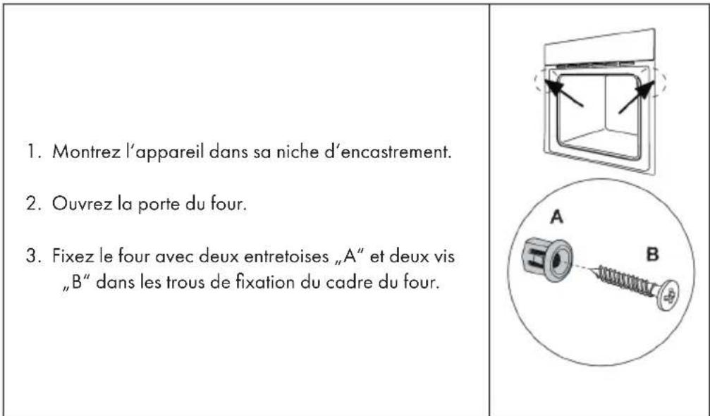 Klarstein 10032460 - Comment fixer le four dans sa niche d'encastrement - 1