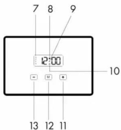 Klarstein 10033187 - Selezione programma forn/ display timer - 1