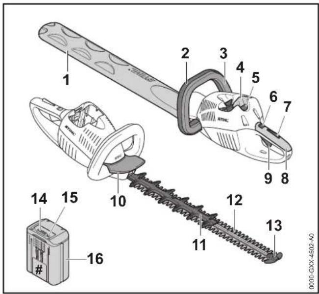 STIHL HSA 66 - Hedge Trimmer and Battery - 1