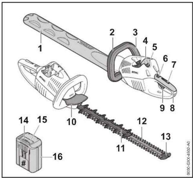 STIHL HSA 66 - Corta-sebes e bateria - 1