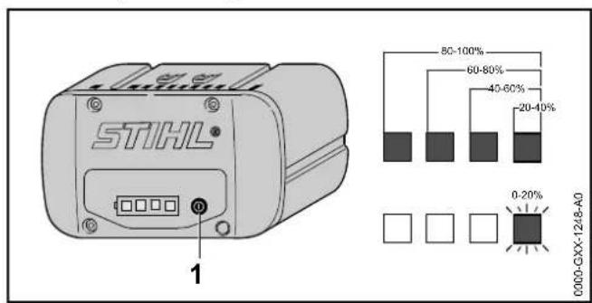 STIHL HSA 66 - Carregar a bateria - 1