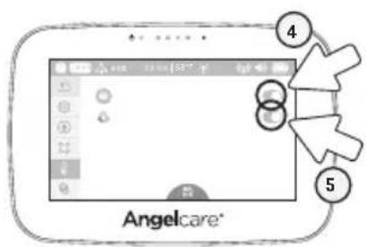 ANGELCARE AC417 - CÓMOCACTIVAR/DESACTIVAR EL INDICADOR DE TEMPERATUREA DE LA CAMARA Y EL MODO DE CAMBIO DE COLOR: - 2