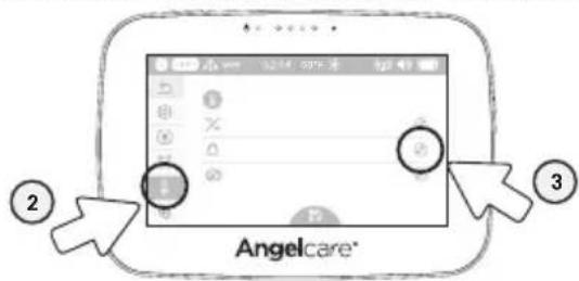 ANGELCARE AC417 - TO ACTIVATE/DEACTIVATE THE ROOM TEMPERATURE ALERT: - 1