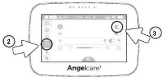 ANGELCARE AC417 - Cómo ACTIVAR/DESACTIVAR LA ALMOHADILLA DEL SENSOR: - 1